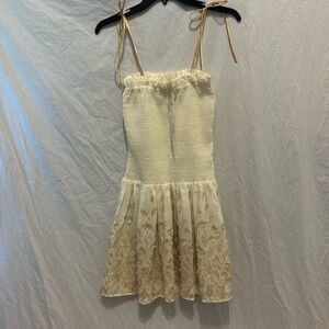 My Beachy Side Cream Dress/Swim Coverup NWT Sz S